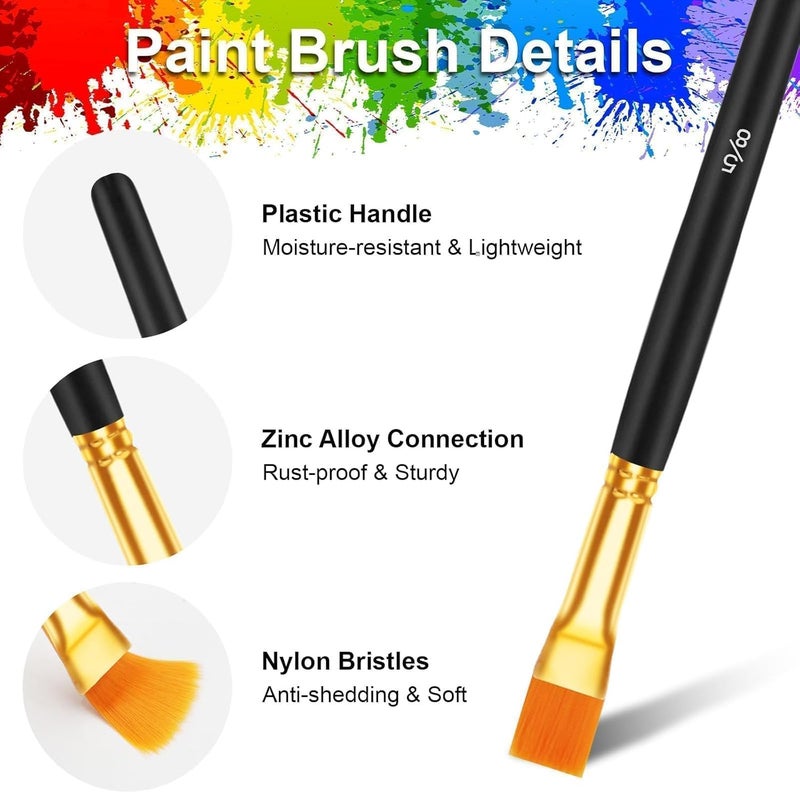 EEEKit 23 PCS Palette Knife Set, Stainless Steel Spatula Pallet Knife with Synthetic Brushes for Acrylic, Art Paint Scrapers for Oil Canvas, Watercolor Painting - Image 4